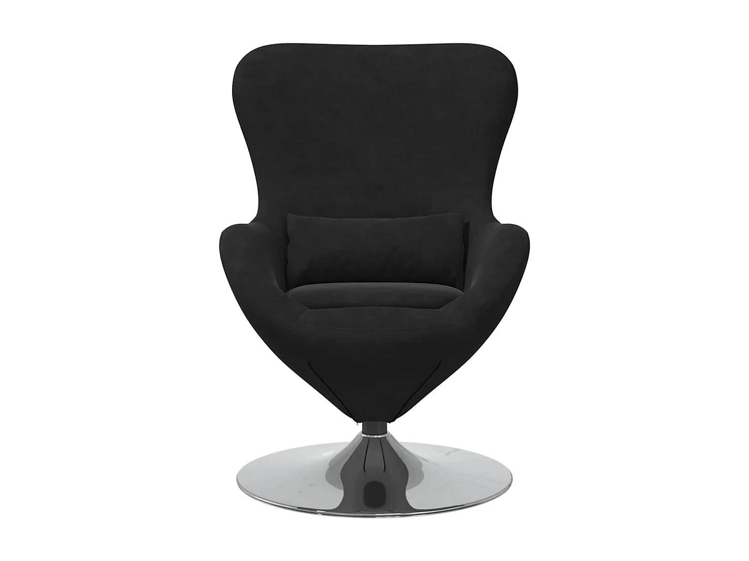 Sillón de relax | Sillón huevo Negro 63x73x90 cm Terciopelo SHL2113