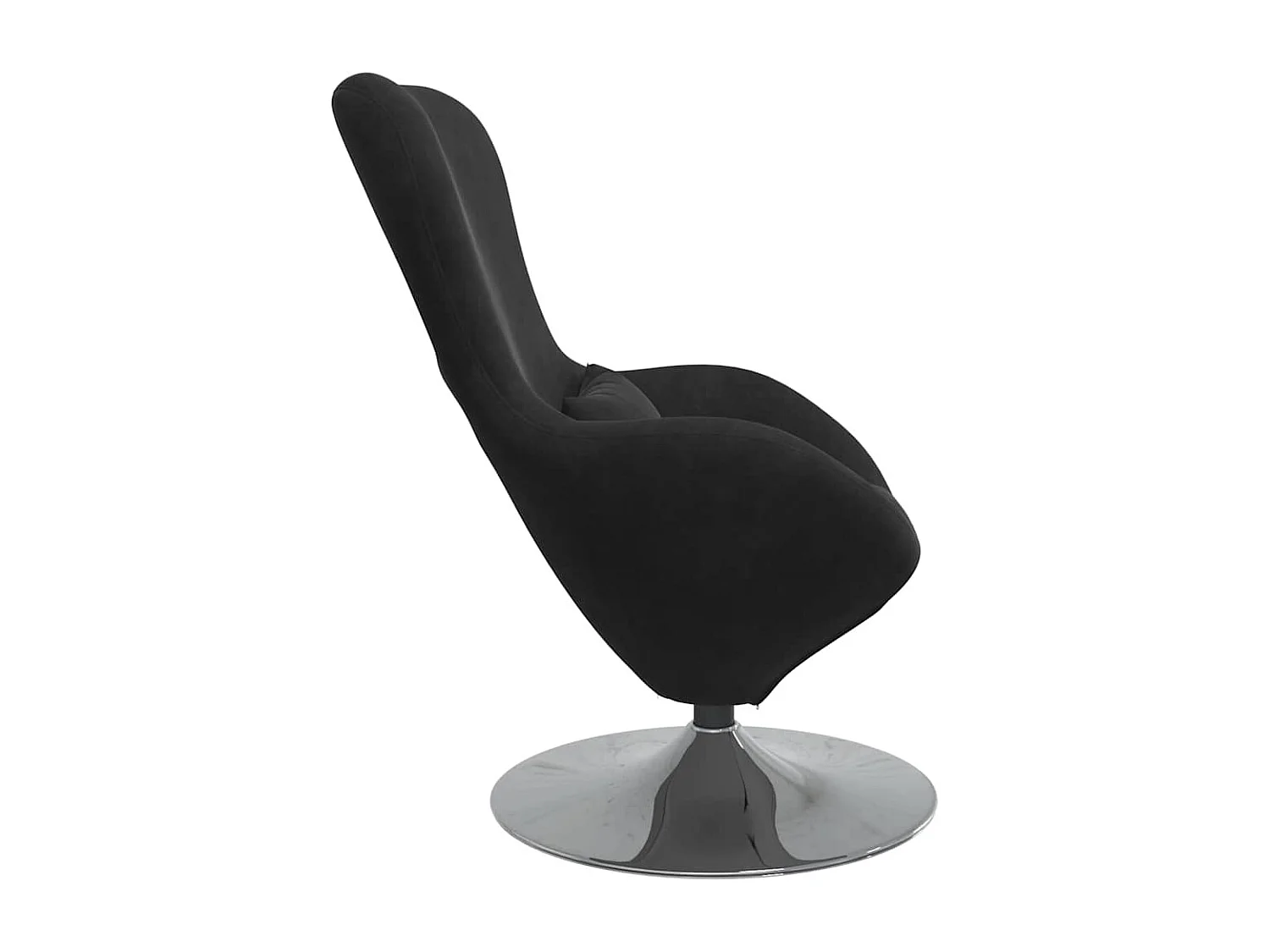 Sillón de relax | Sillón huevo Negro 63x73x90 cm Terciopelo SHL2113