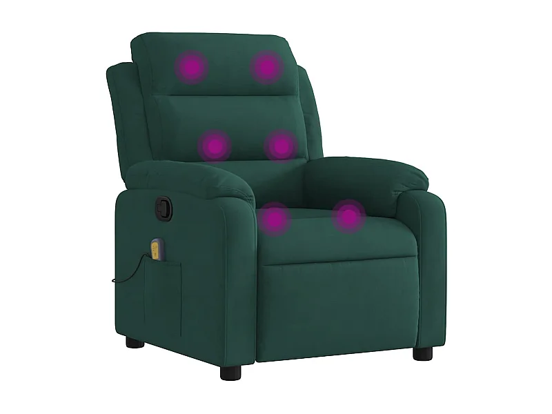 Sillón de salón | Silla | Sillón de masaje reclinable de terciopelo verde oscuro SHL3490