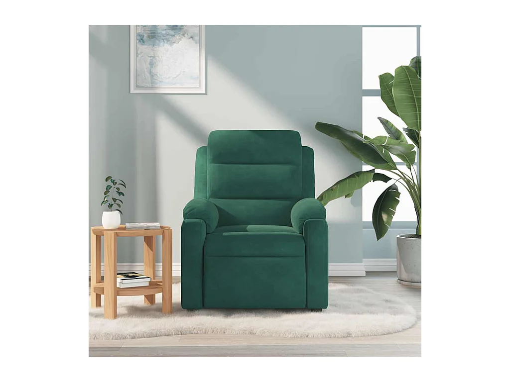 Sillón de salón | Silla | Sillón de masaje reclinable de terciopelo verde oscuro SHL3490