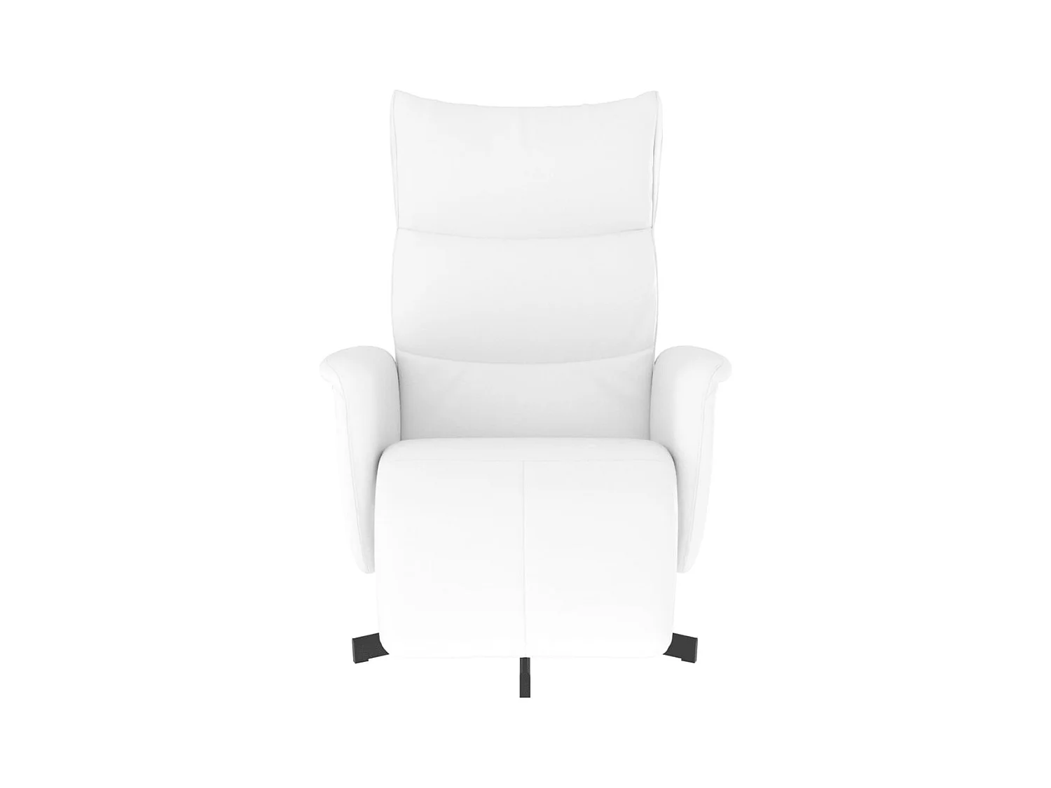Sillón de relax | Sillón reclinable con reposapiés cuero sintético blanco SHL2968