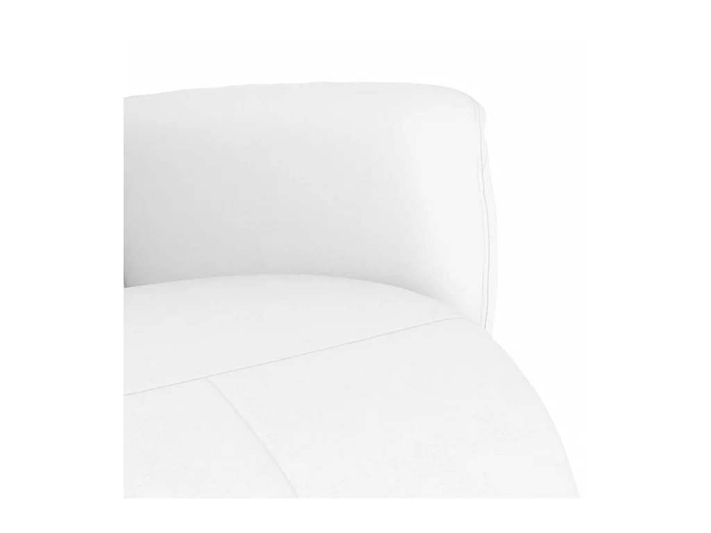Sillón de relax | Sillón reclinable con reposapiés cuero sintético blanco SHL2968