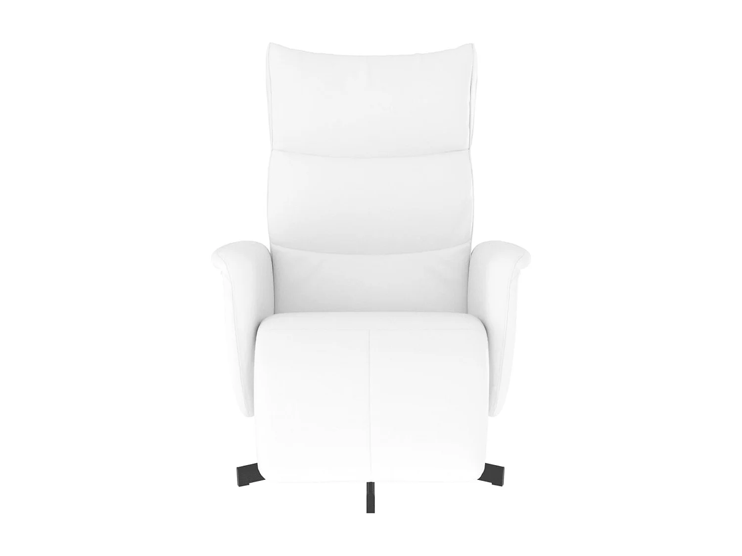 Relaxsessel | Lounge Sessel für Wohnzimmer mit Fußteil Weiß Kunstleder SHL45536