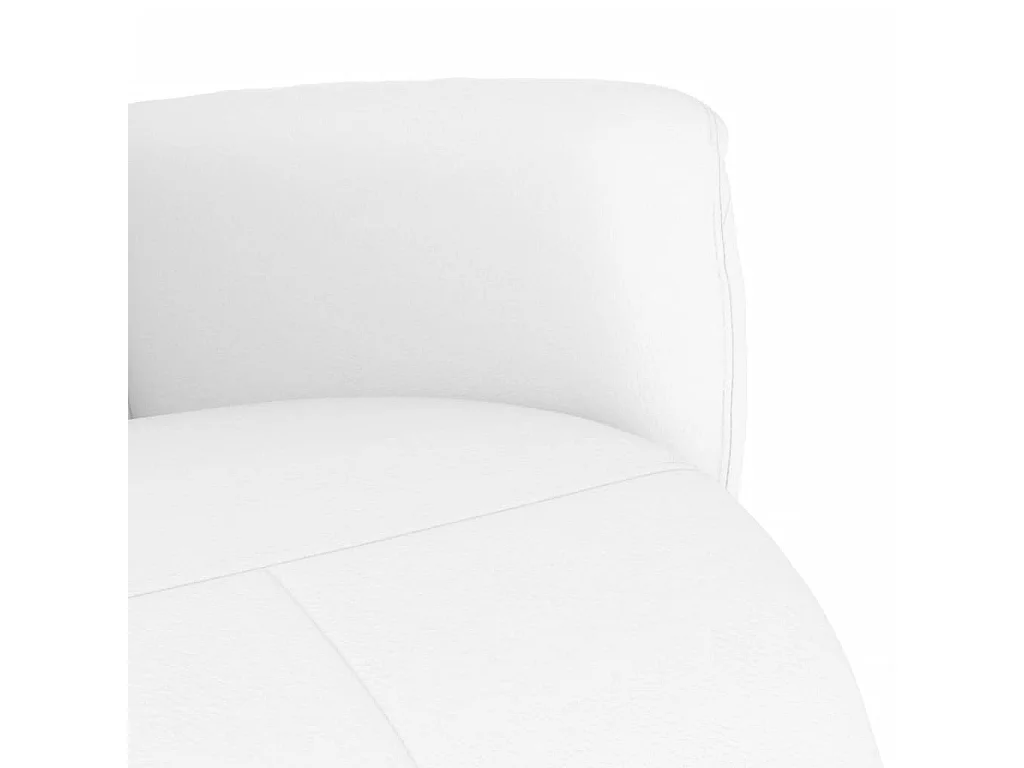 Relaxsessel | Lounge Sessel für Wohnzimmer mit Fußteil Weiß Kunstleder SHL45536