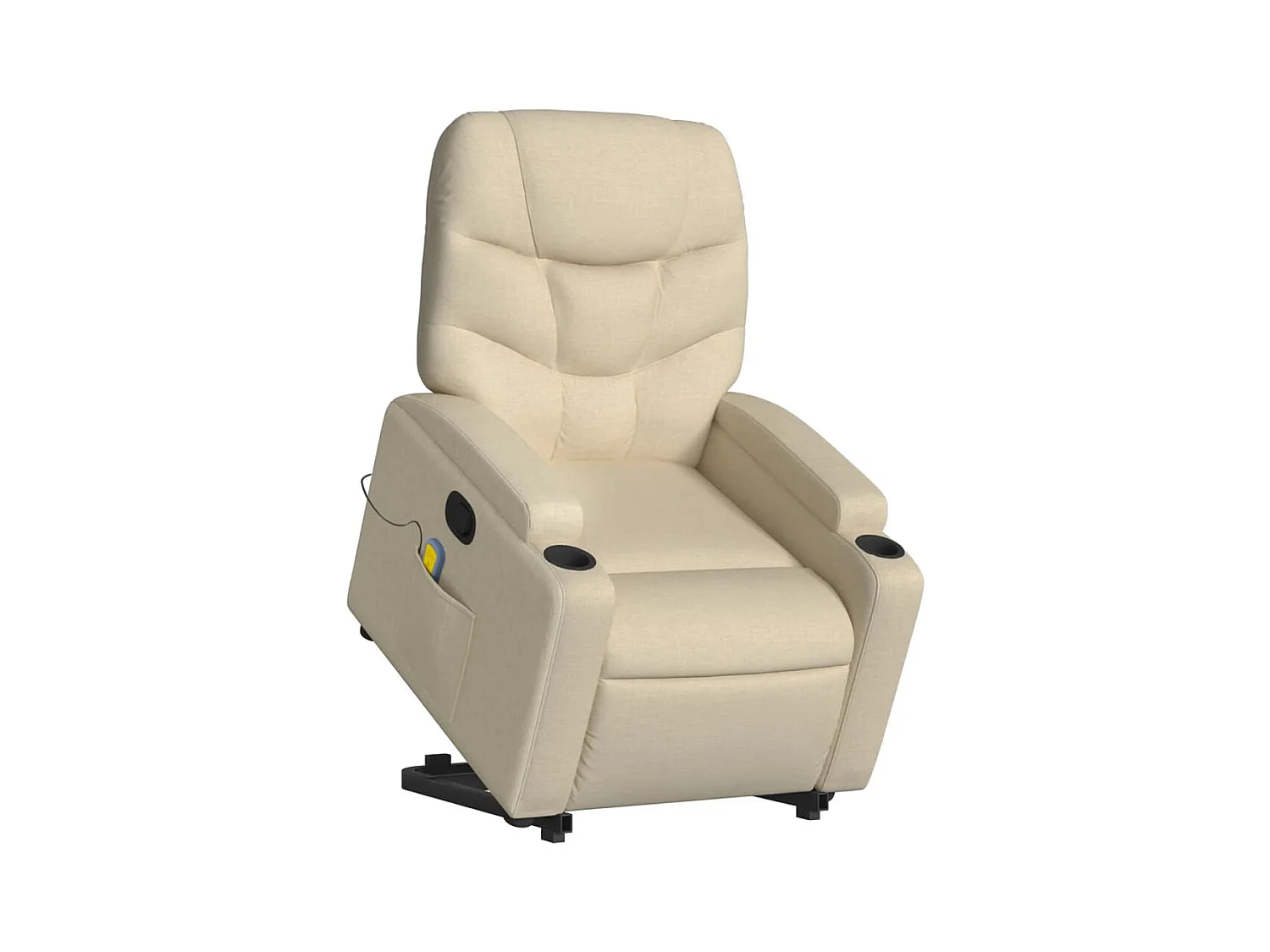 Silla de masaje reclinable de pie de tela color crema SHL7087