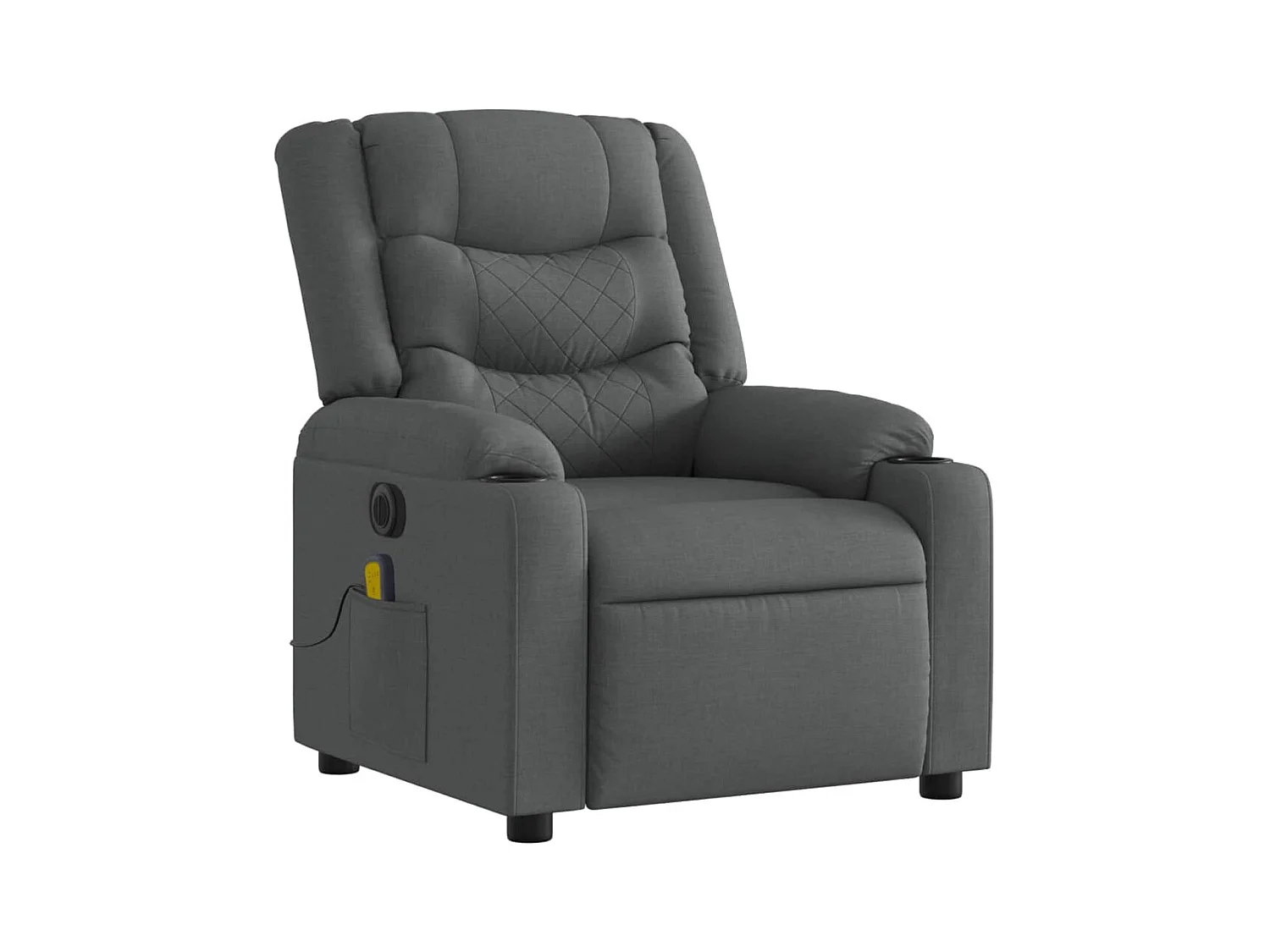 Sillón de relax | Sillón reclinable de masaje eléctrico tela gris oscuro SHL7885
