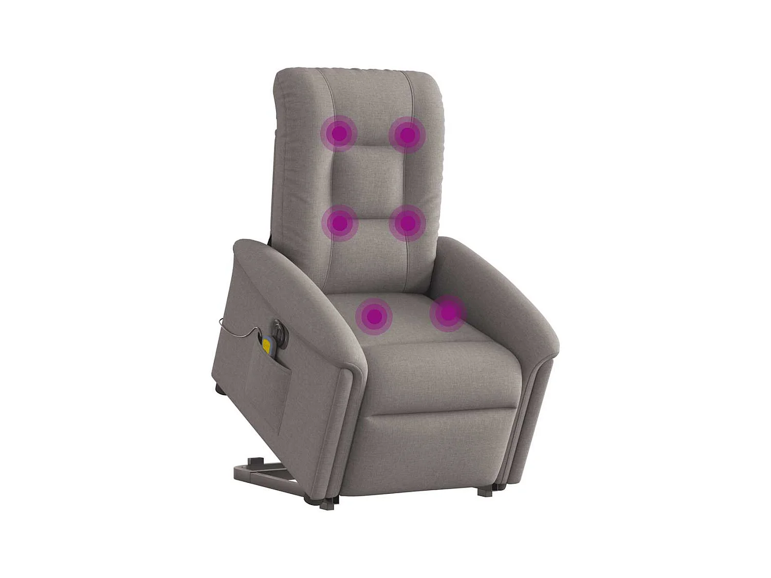 Fauteuil inclinable électrique-Chaise de relax-Fauteuil de Massage Taupe Tissu SHL4274