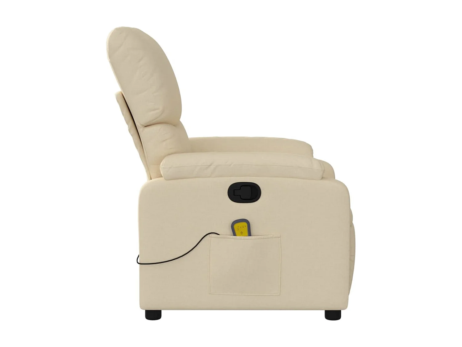 Fauteuil inclinable-Chaise de relax-Fauteuil de Massage crème tissu SHL1358