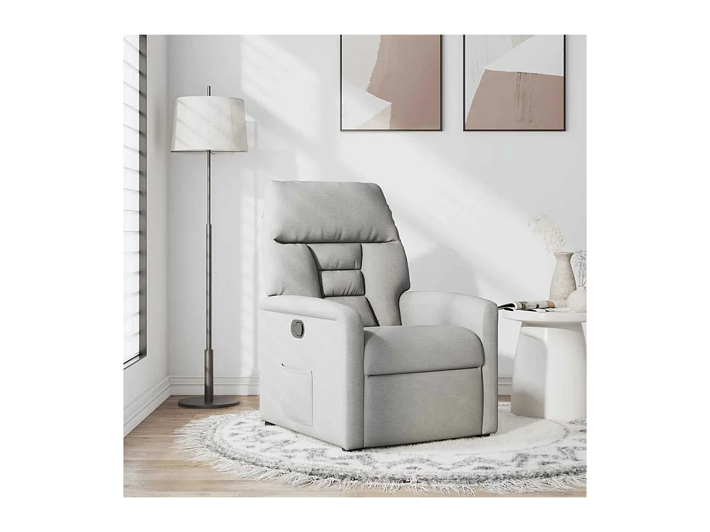 Poltrona | Cadeira Relax | Cadeira reclinável tecido cinzento nuvem SHL17884