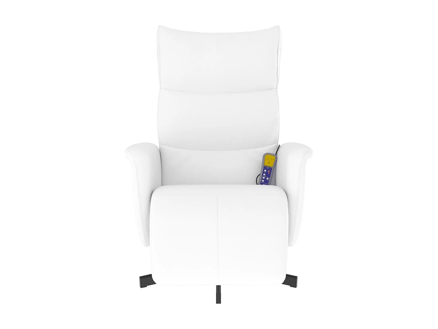 Massagesessel | Relaxsessel mit Fußteil Weiß Kunstleder SHL51382