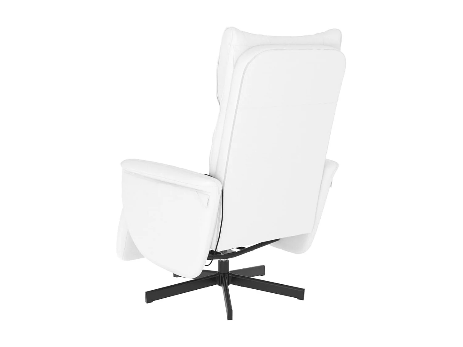 Massagesessel | Relaxsessel mit Fußteil Weiß Kunstleder SHL51382