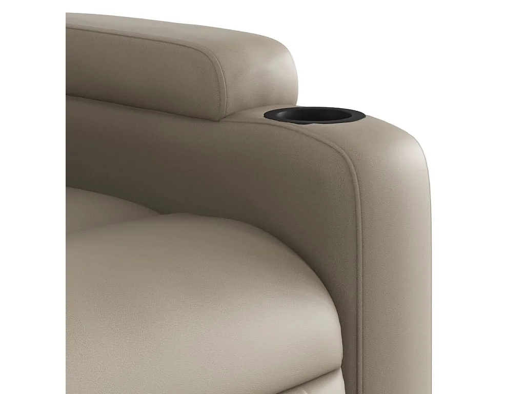 Sillón de relax | Sillón reclinable de cuero sintético color capuchino SHL4880