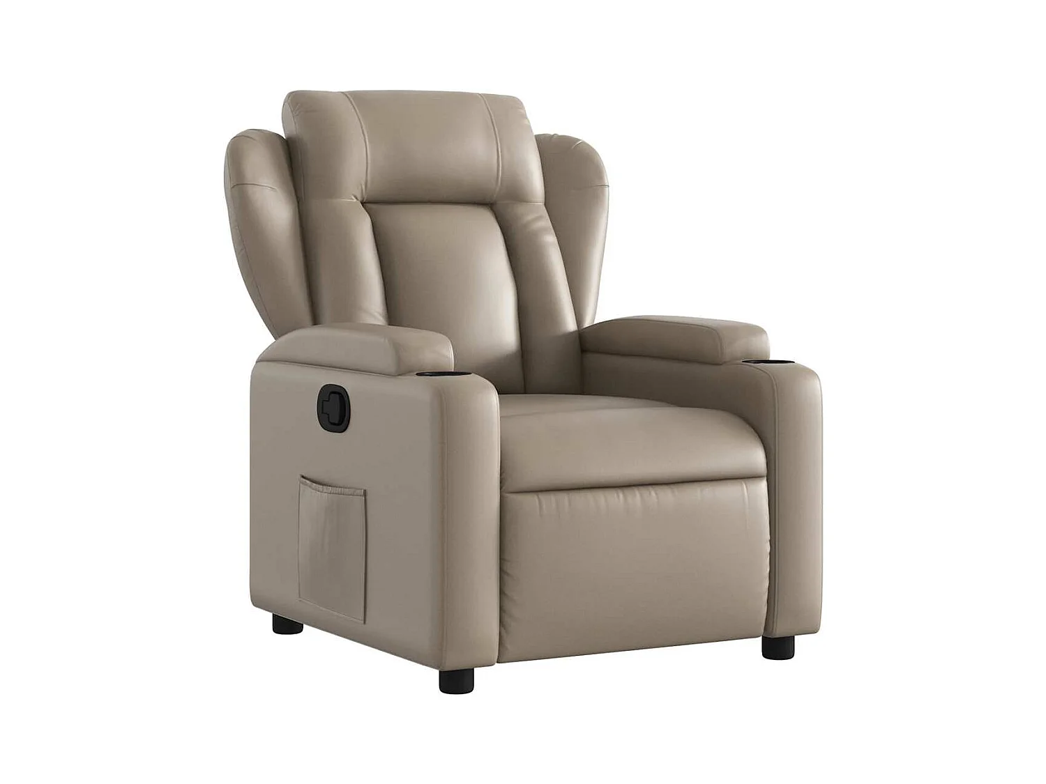 Fauteuil inclinable-Fauteuil salon Cappuccino Similicuir SHL5483