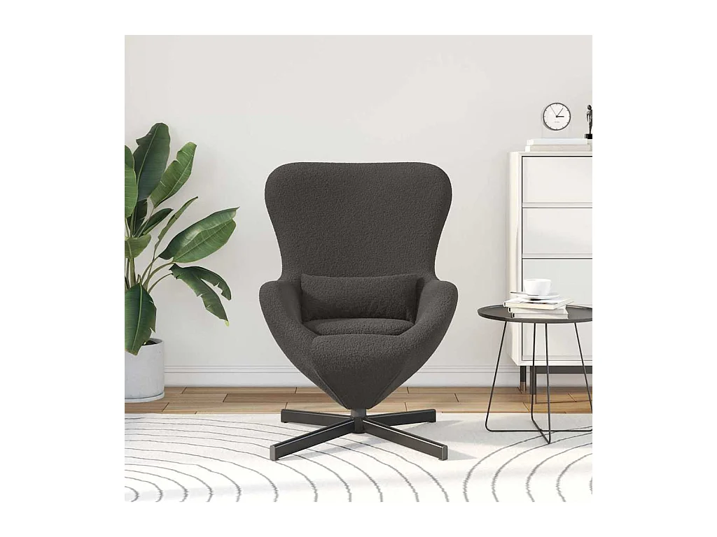 Sillón de relax | Sillón huevo Gris oscuro 63x73x90 cm SHL2332