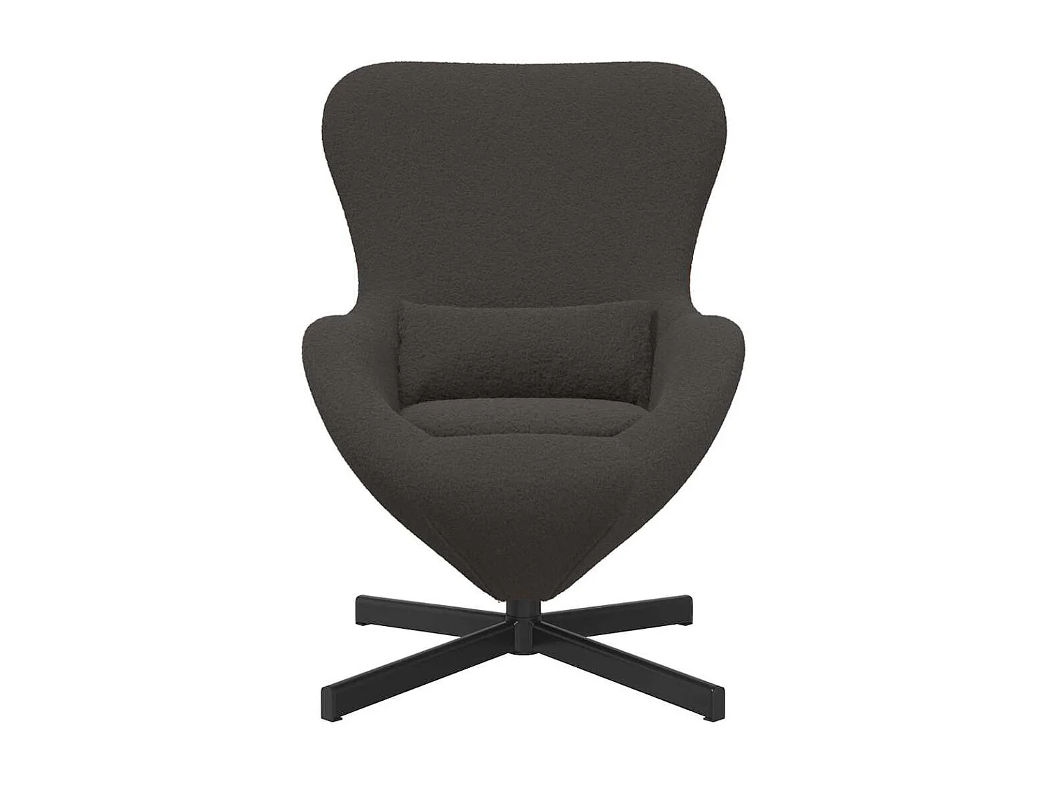 Eiersessel | Relaxsessel indoor Dunkelgrau 63x73x90 cm Stoff SHL49824