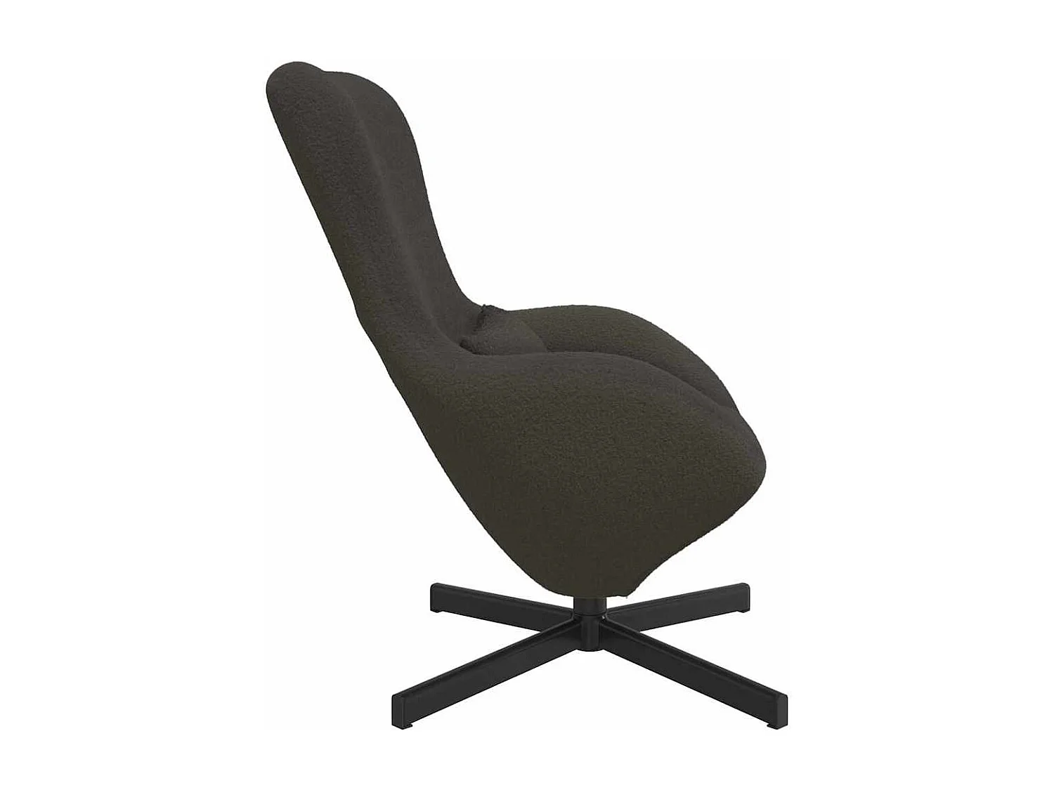 Eiersessel | Relaxsessel indoor Dunkelgrau 63x73x90 cm Stoff SHL49824