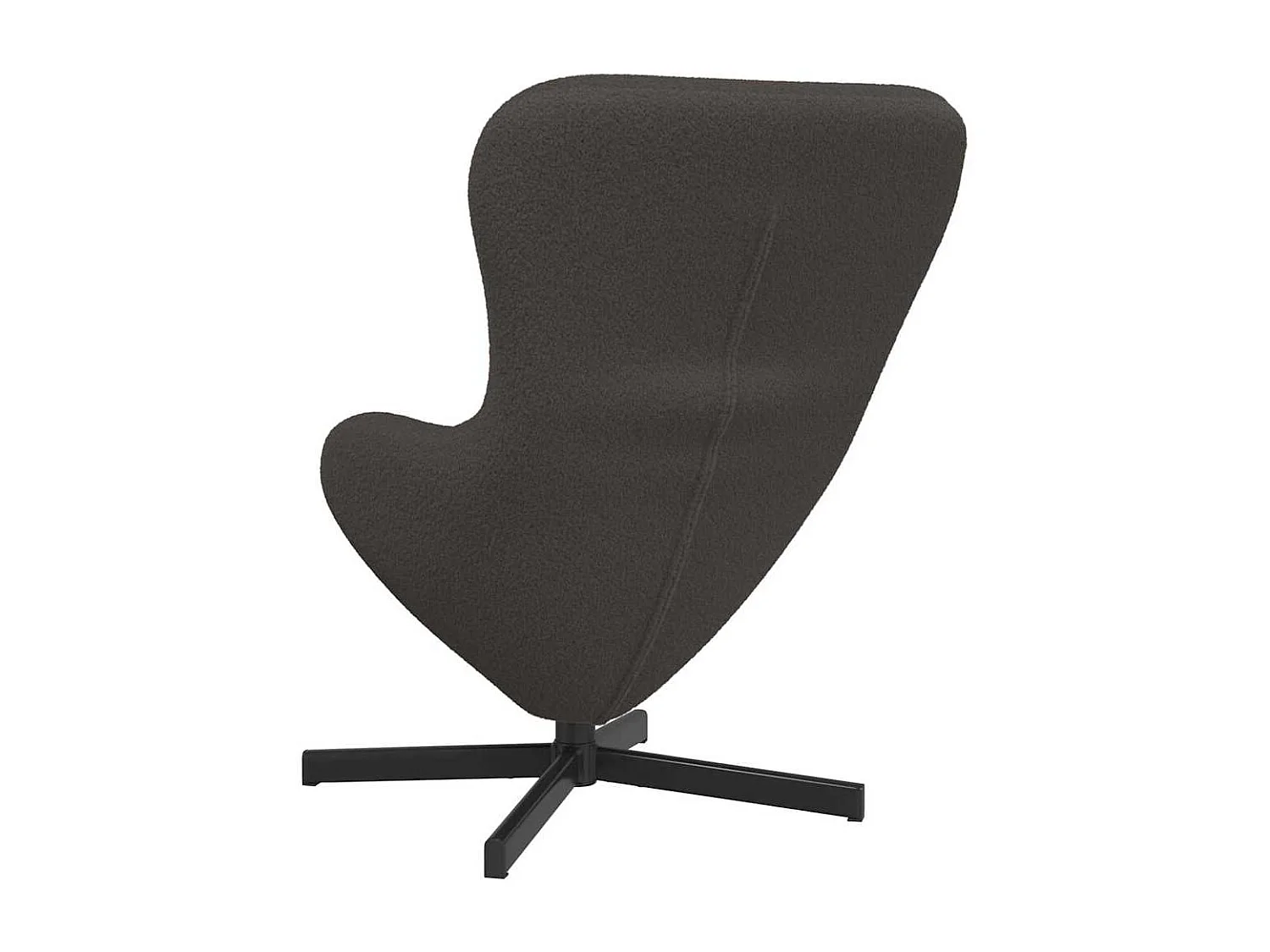 Eiersessel | Relaxsessel indoor Dunkelgrau 63x73x90 cm Stoff SHL49824