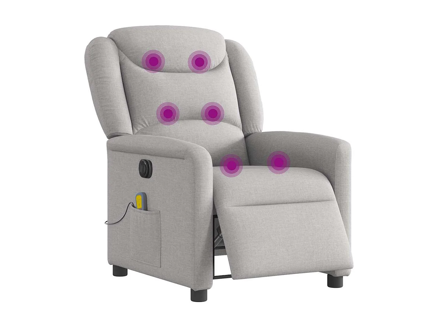 Massagesessel Elektrisch | Relaxsessel indoor Wolkengrau Stoff SHL94447