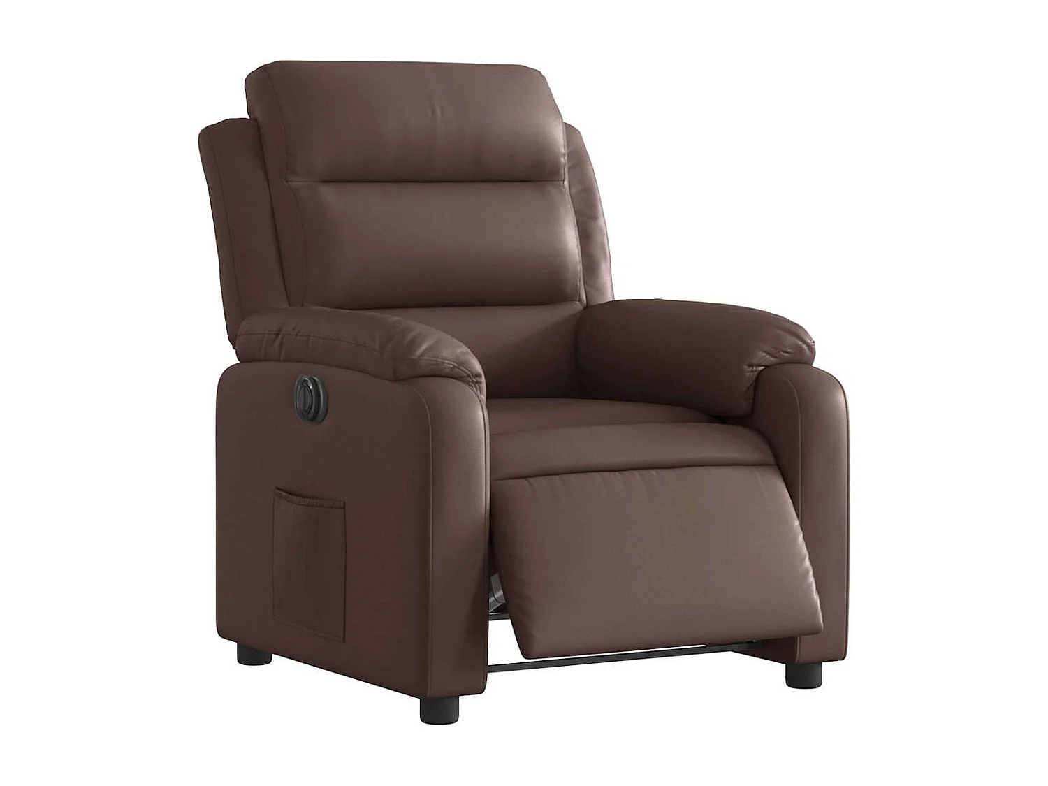 Fauteuil inclinable électrique-Chaise de relax-Fauteuil salon Marron Similicuir SHL3495