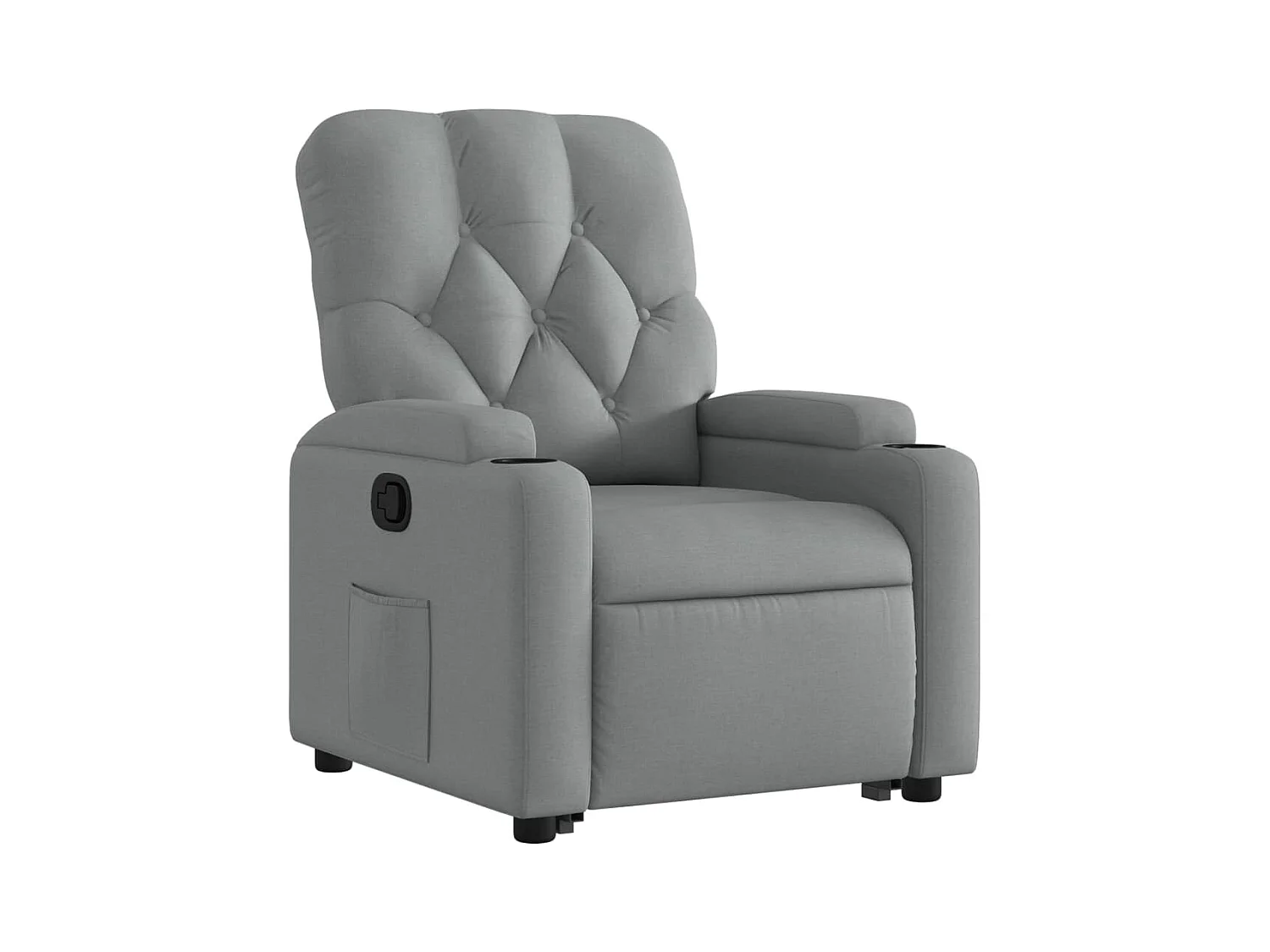 Fauteuil inclinable-Chaise de relax-Fauteuil TV Gris clair Tissu SHL4979