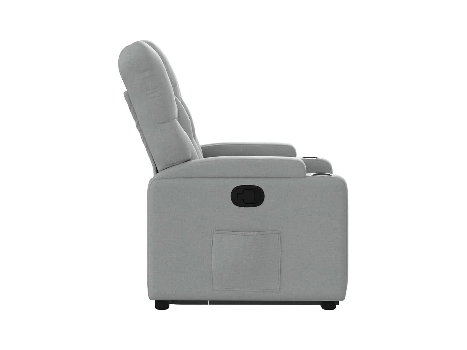 Fauteuil inclinable-Chaise de relax-Fauteuil TV Gris clair Tissu SHL4979