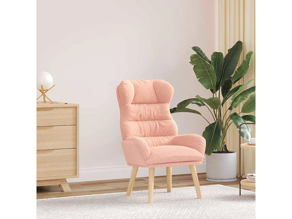 Fauteuil Salon-Chaise de relax Rose 69x74x93 cm tissu SHL2970