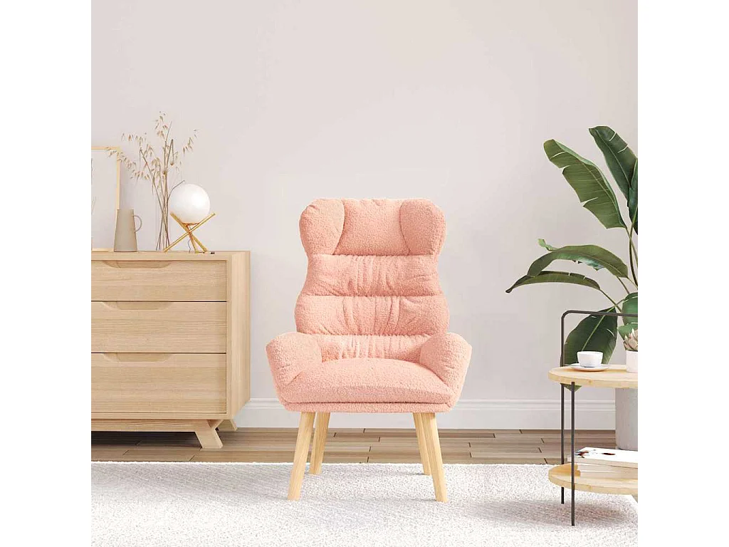Fauteuil Salon-Chaise de relax Rose 69x74x93 cm tissu SHL2970