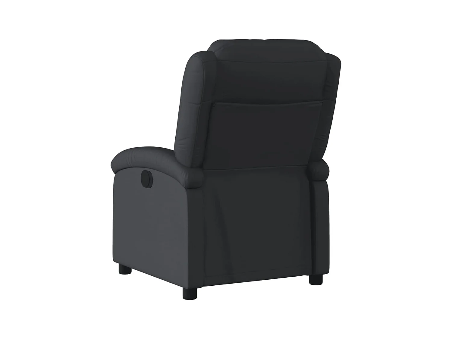 Fauteuil inclinable-Chaise de relax-Fauteuil salon noir cuir véritable SHL4179