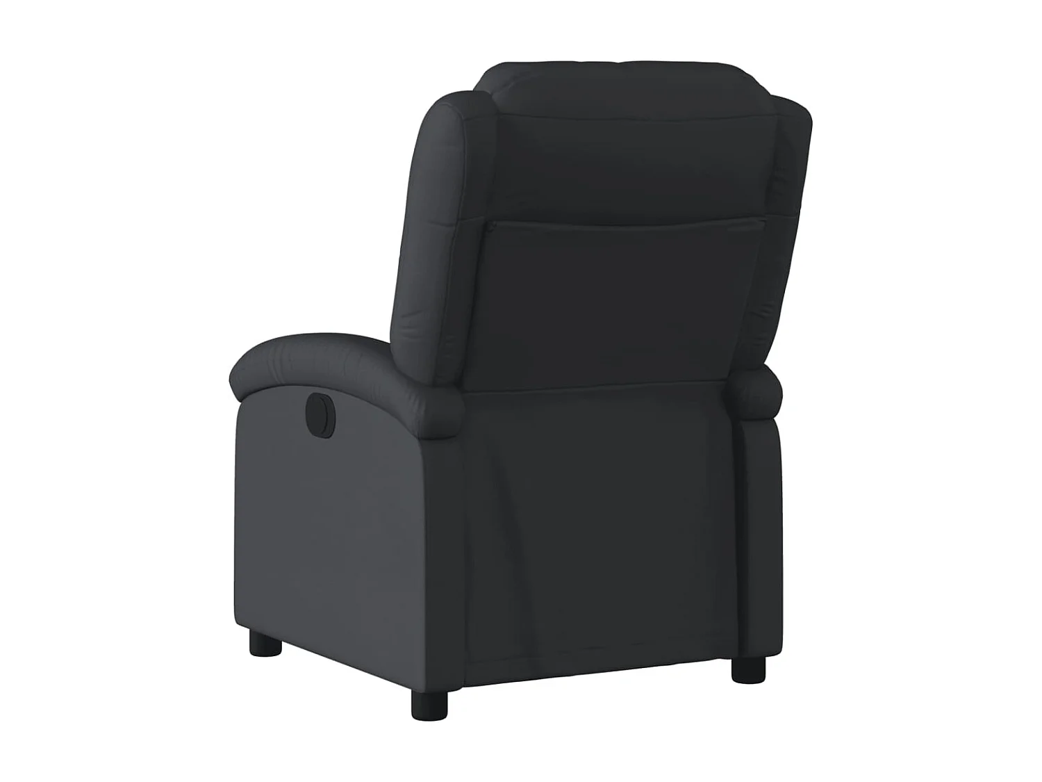 Fauteuil inclinable-Chaise de relax-Fauteuil salon noir cuir véritable SHL4179