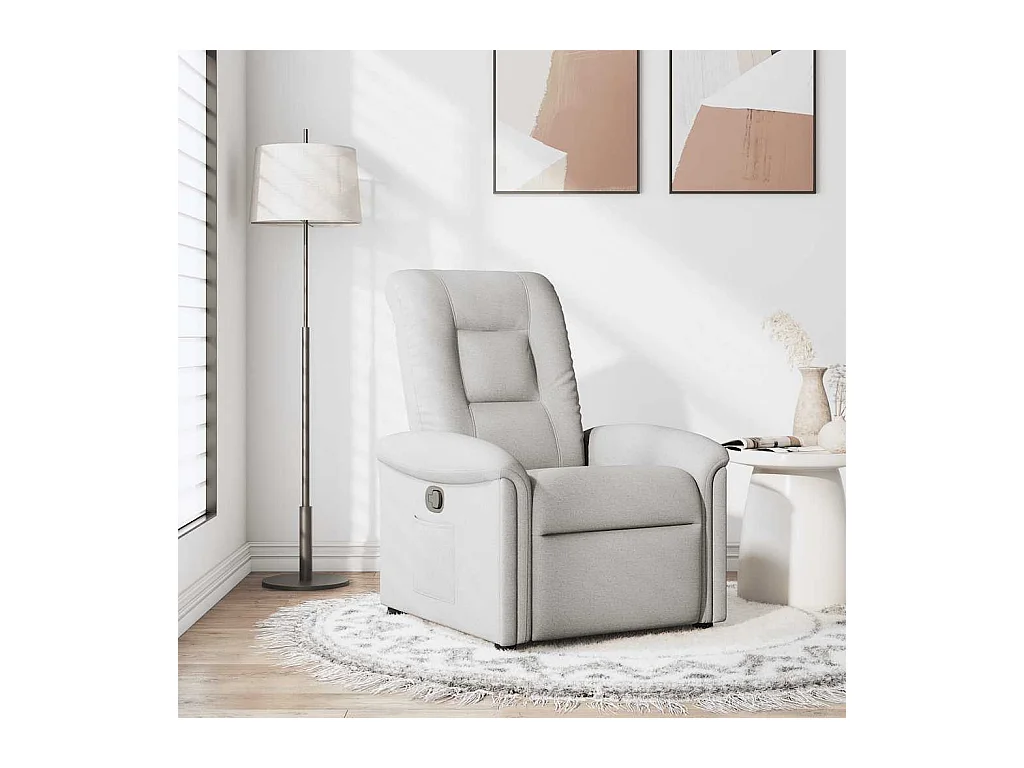 Fauteuil inclinable-Chaise de relax-Fauteuil TV gris nuage tissu SHL3989