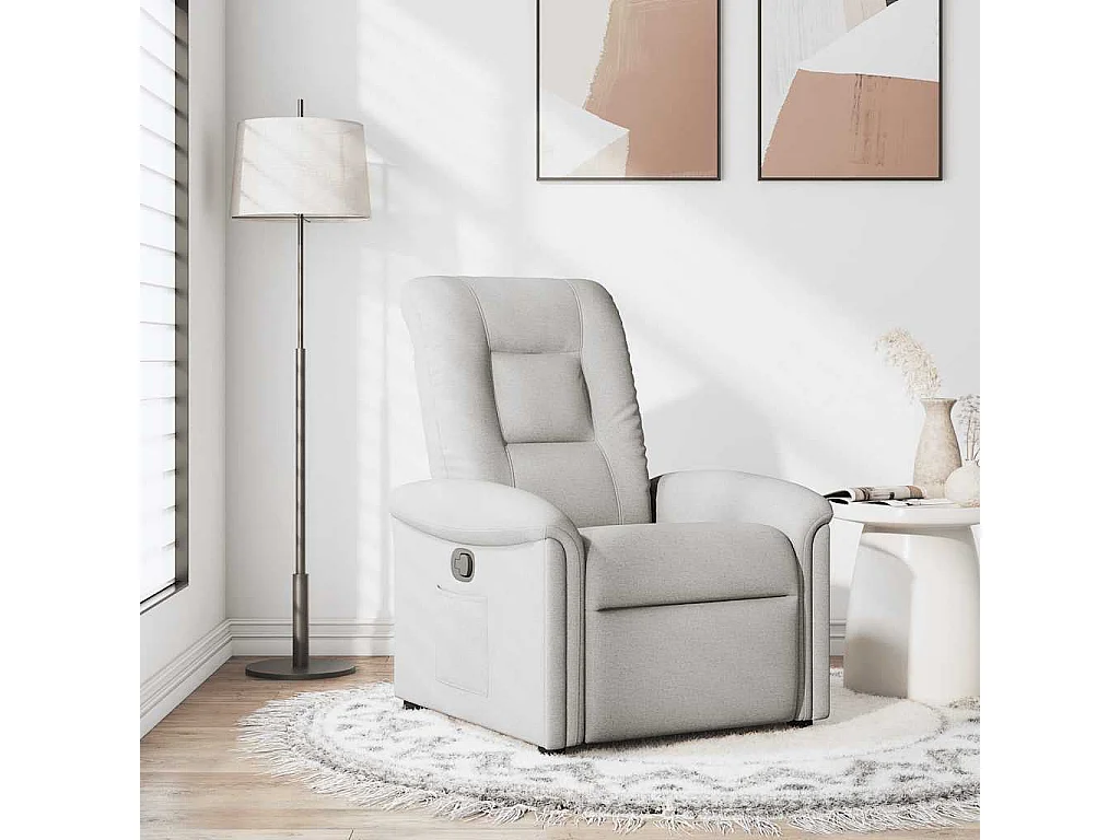 Relaxsessel | Lounge Sessel für Wohnzimmer Wolkengrau Stoff SHL54801