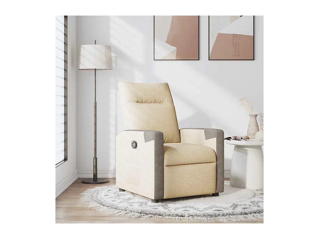Sillón de relax | Sillón reclinable de tela crema SHL8770