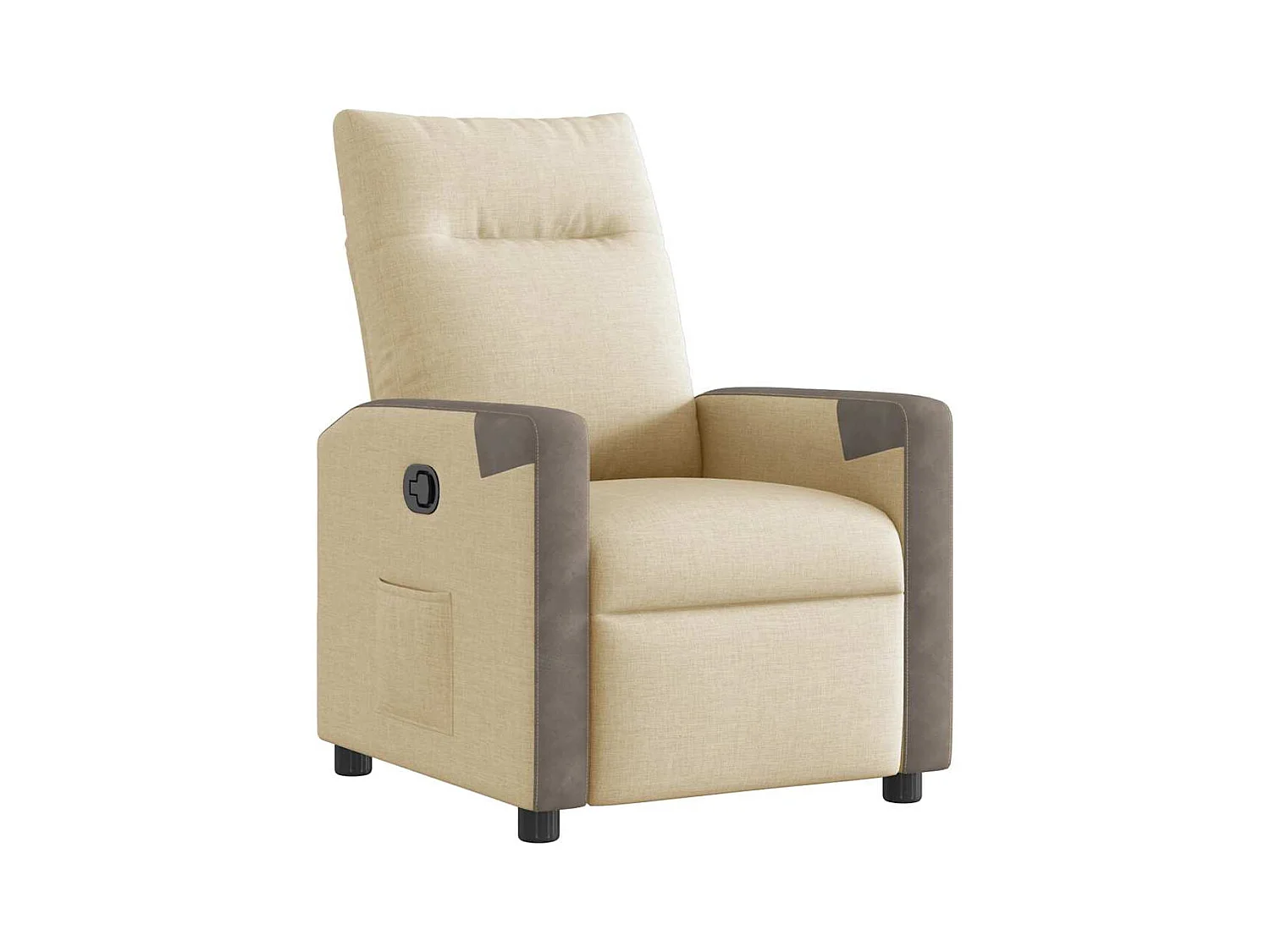 Fauteuil inclinable-Chaise de relax-Fauteuil salon Crème Tissu SHL1101
