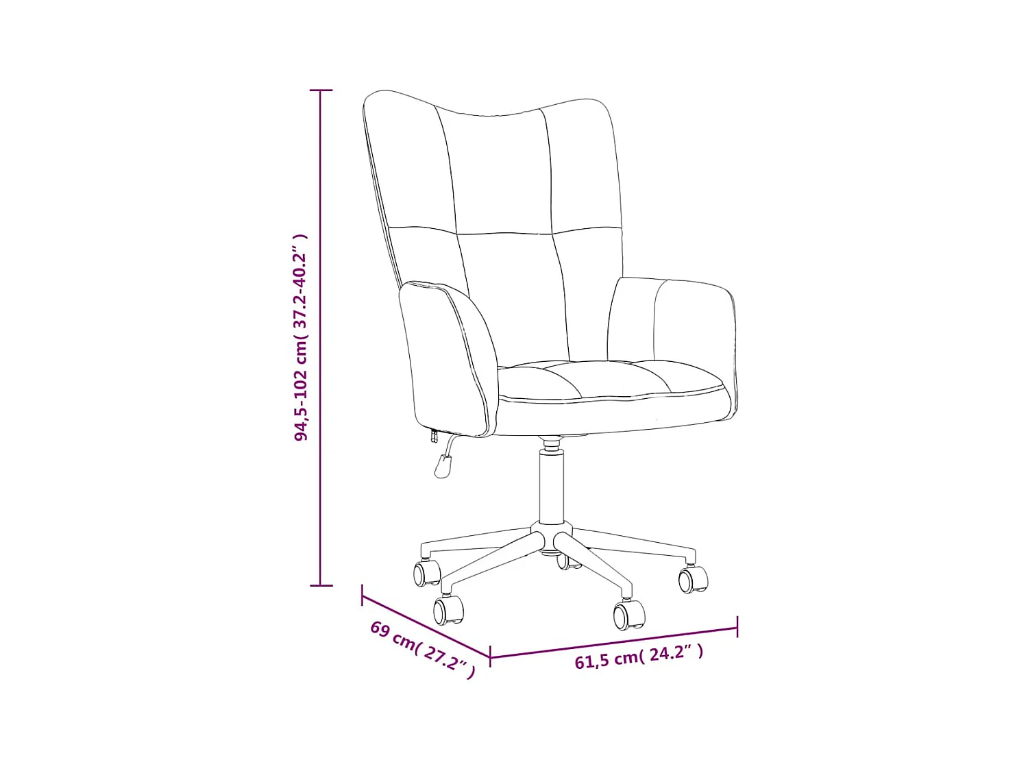 Chaise de relaxation-Fauteuil de bureau Bleu Velours SHL5111