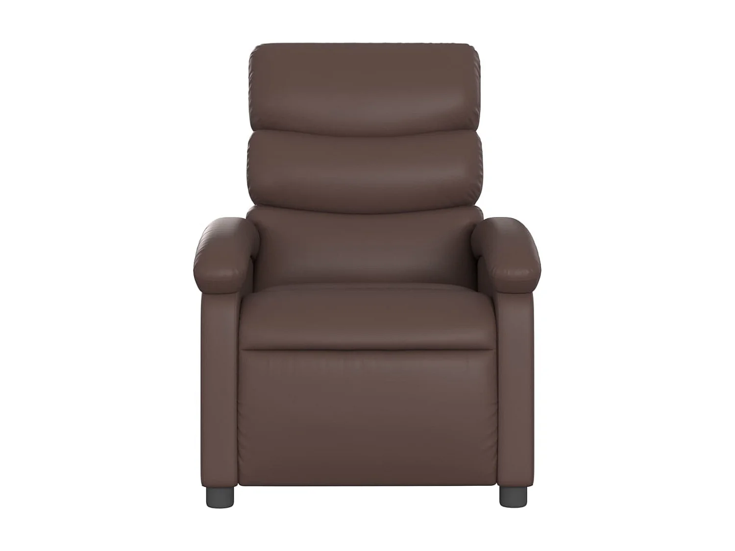Sillón de relax | Sillón reclinable de cuero sintético marrón SHL3432
