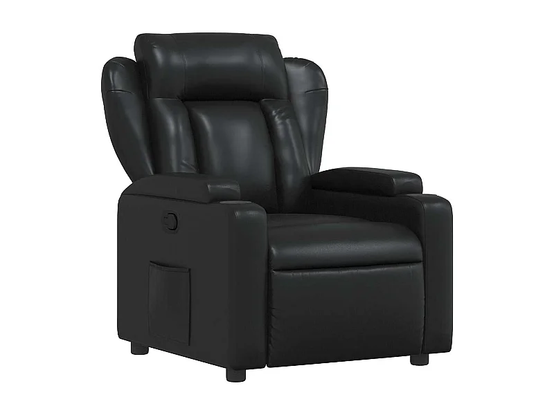 Sillón de relax | Sillón reclinable de piel sintética negra SHL6782