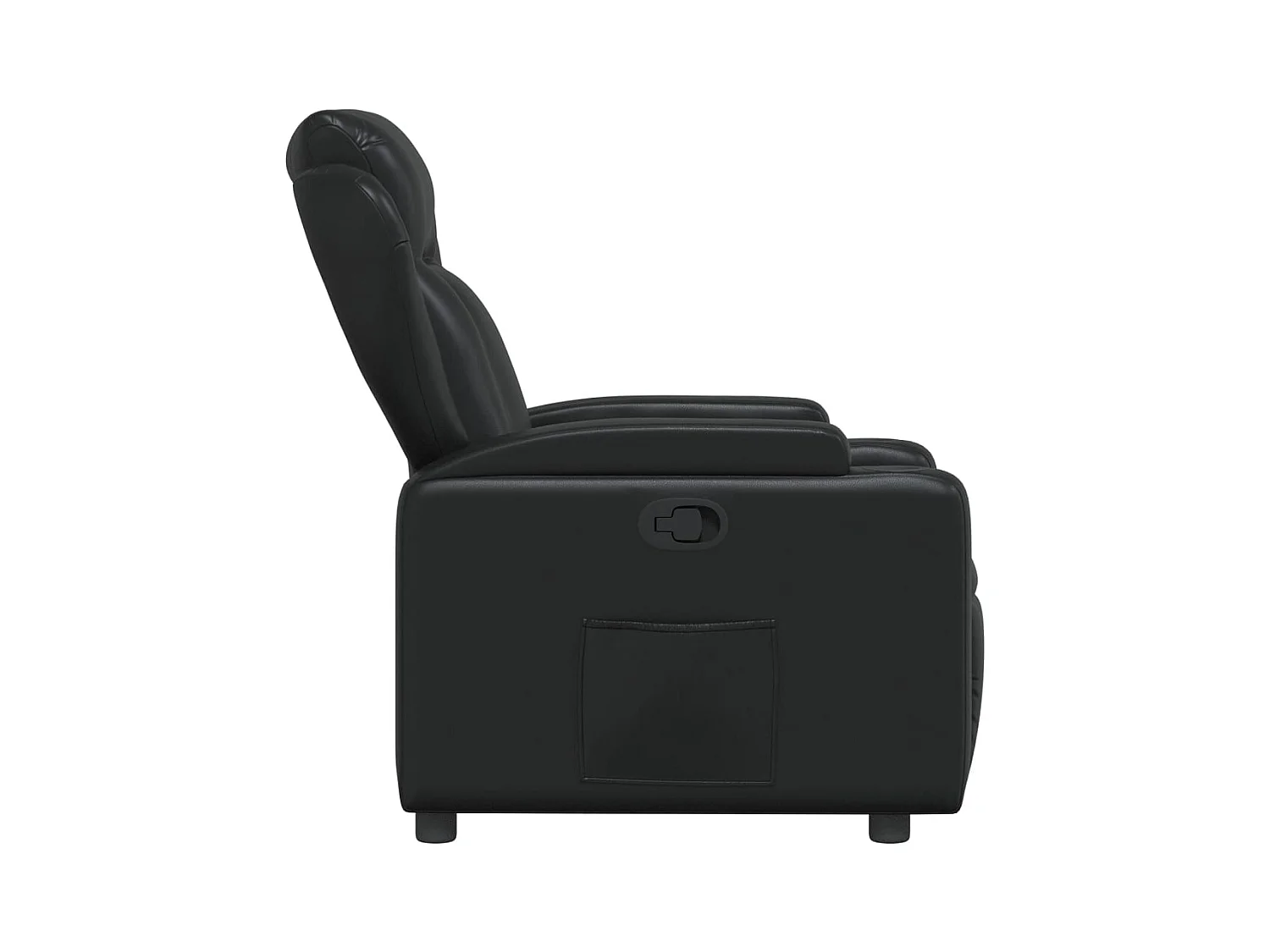Sillón de relax | Sillón reclinable de piel sintética negra SHL6782