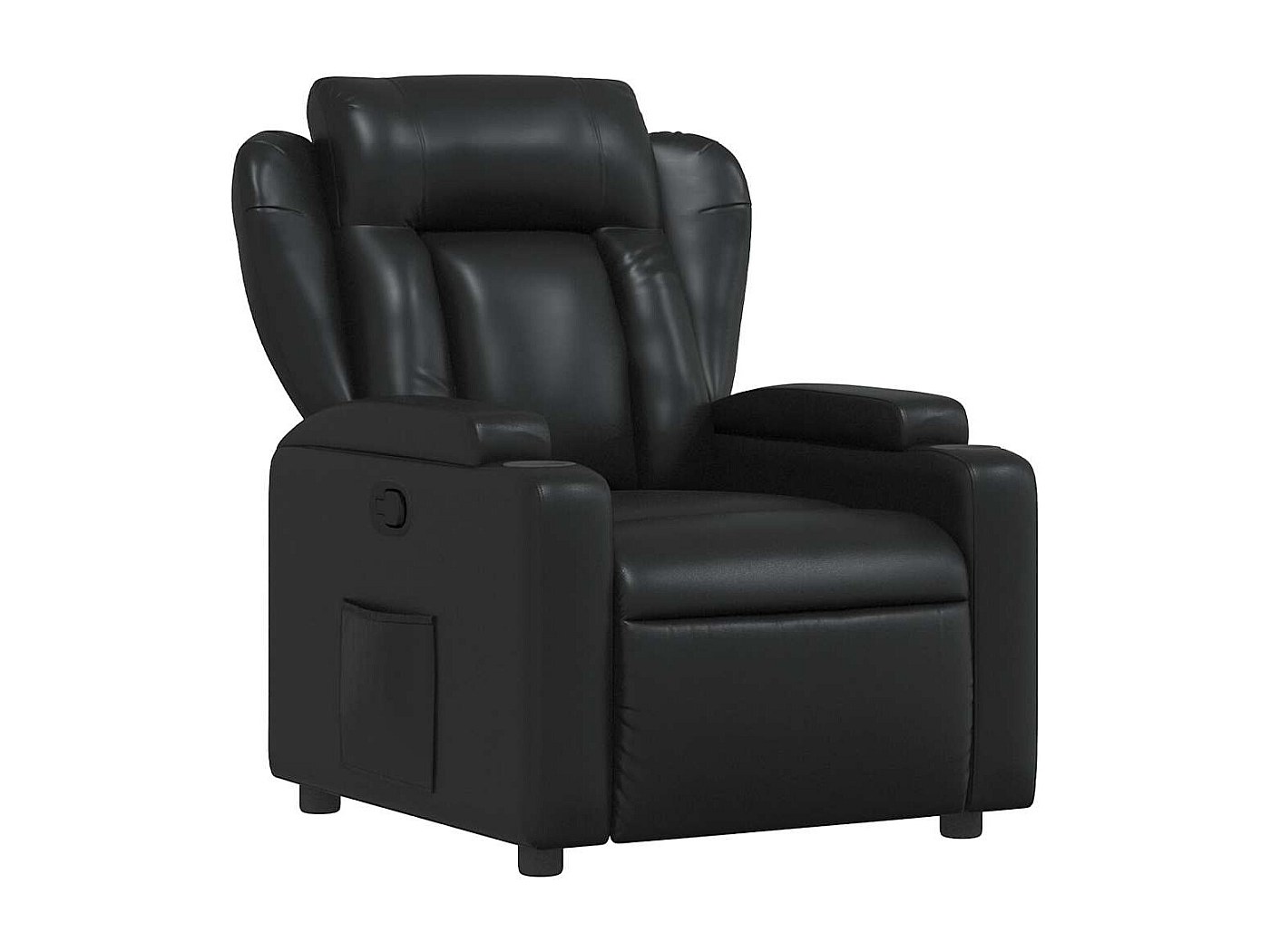 Sillón de relax | Sillón reclinable de piel sintética negra SHL6782