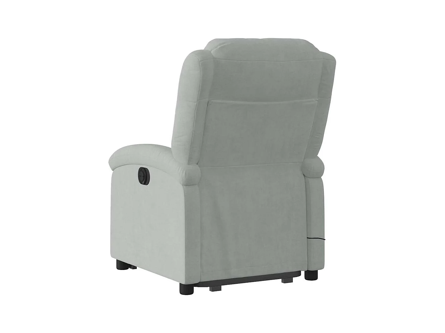 Sillón de relax | Sillón reclinable de masaje elevable terciopelo gris claro SHL6995