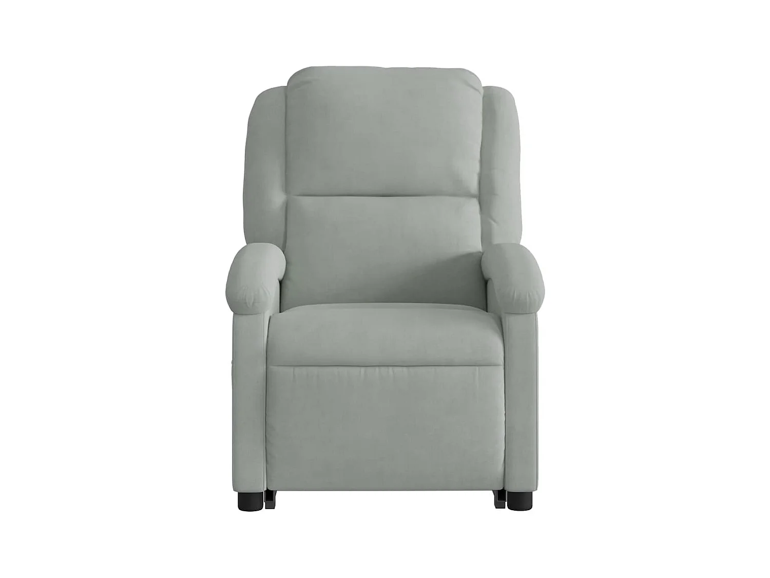 Sillón de relax | Sillón reclinable de masaje elevable terciopelo gris claro SHL6995