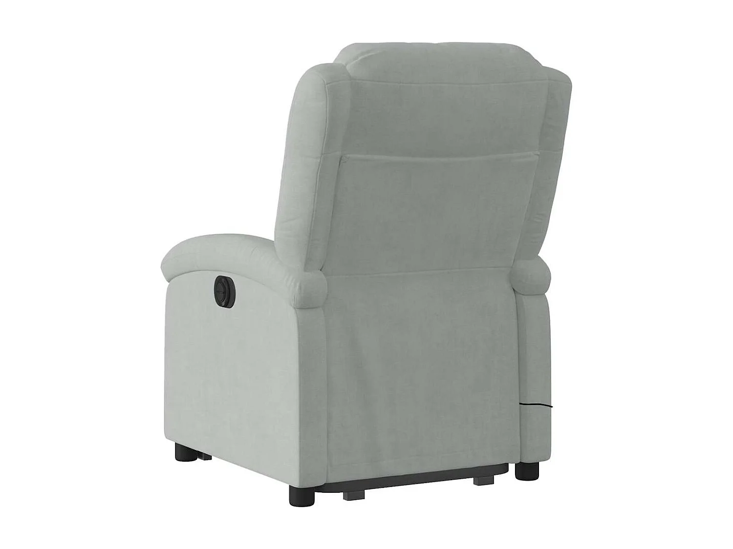Poltrona elevatória de massagens veludo cinza-claro SHL315419