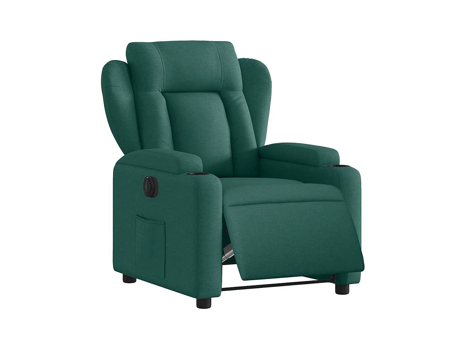 Fauteuil inclinable électrique-Chaise de relax-Fauteuil salon Vert foncé Tissu SHL2633