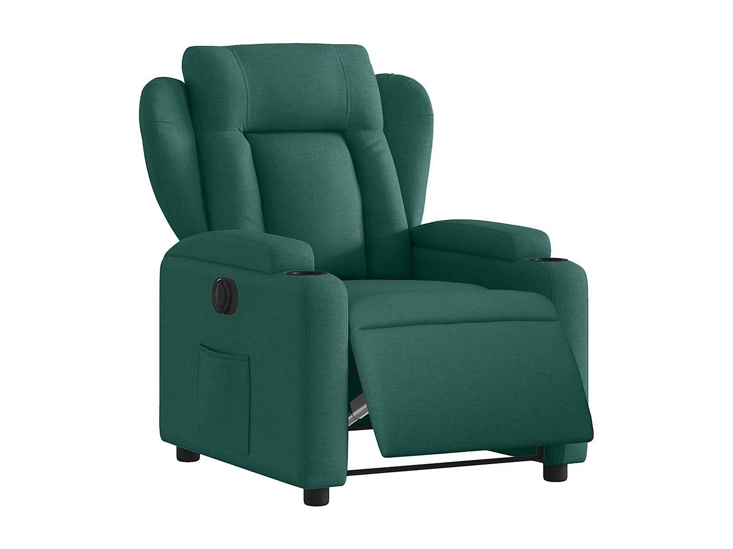 Relaxsessel Elektrisch | Lounge Sessel indoor Dunkelgrün Stoff SHL64005