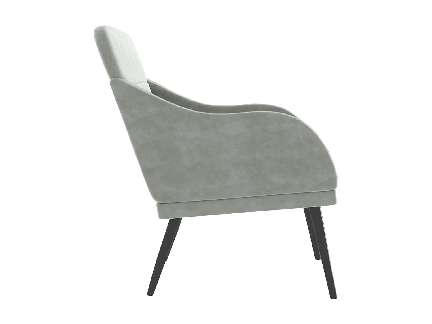 Fauteuil de salon-Fauteuil relax Gris clair 63x76x80 cm Velours SHL3315