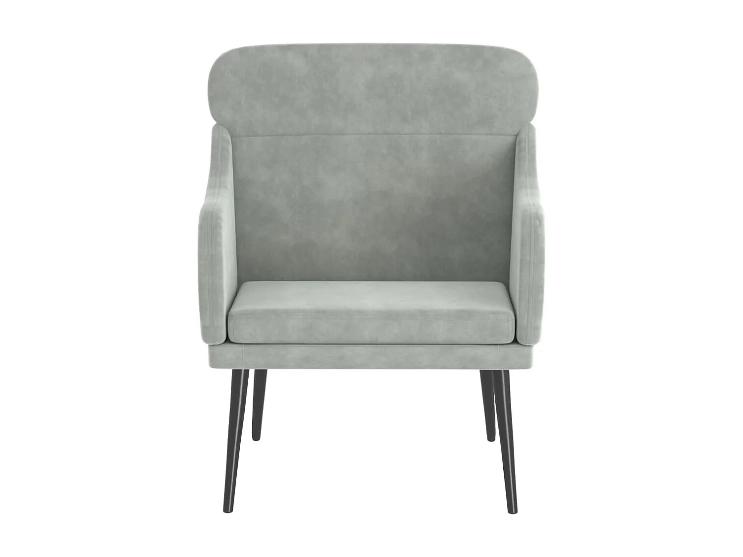 Relaxsessel indoor | Sessel Wohnzimmer & Schlafzimmer Hellgrau 63x76x80 cm Samt SHL35013