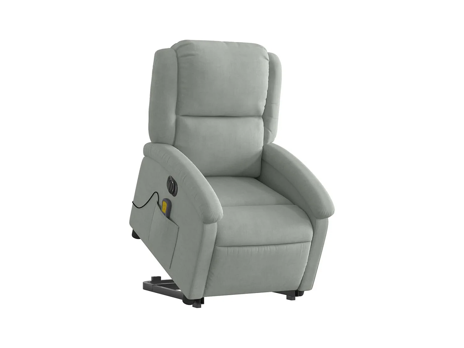 Sillón de salón | Silla | Sillón de masaje reclinable elevable terciopelo gris claro SHL4619