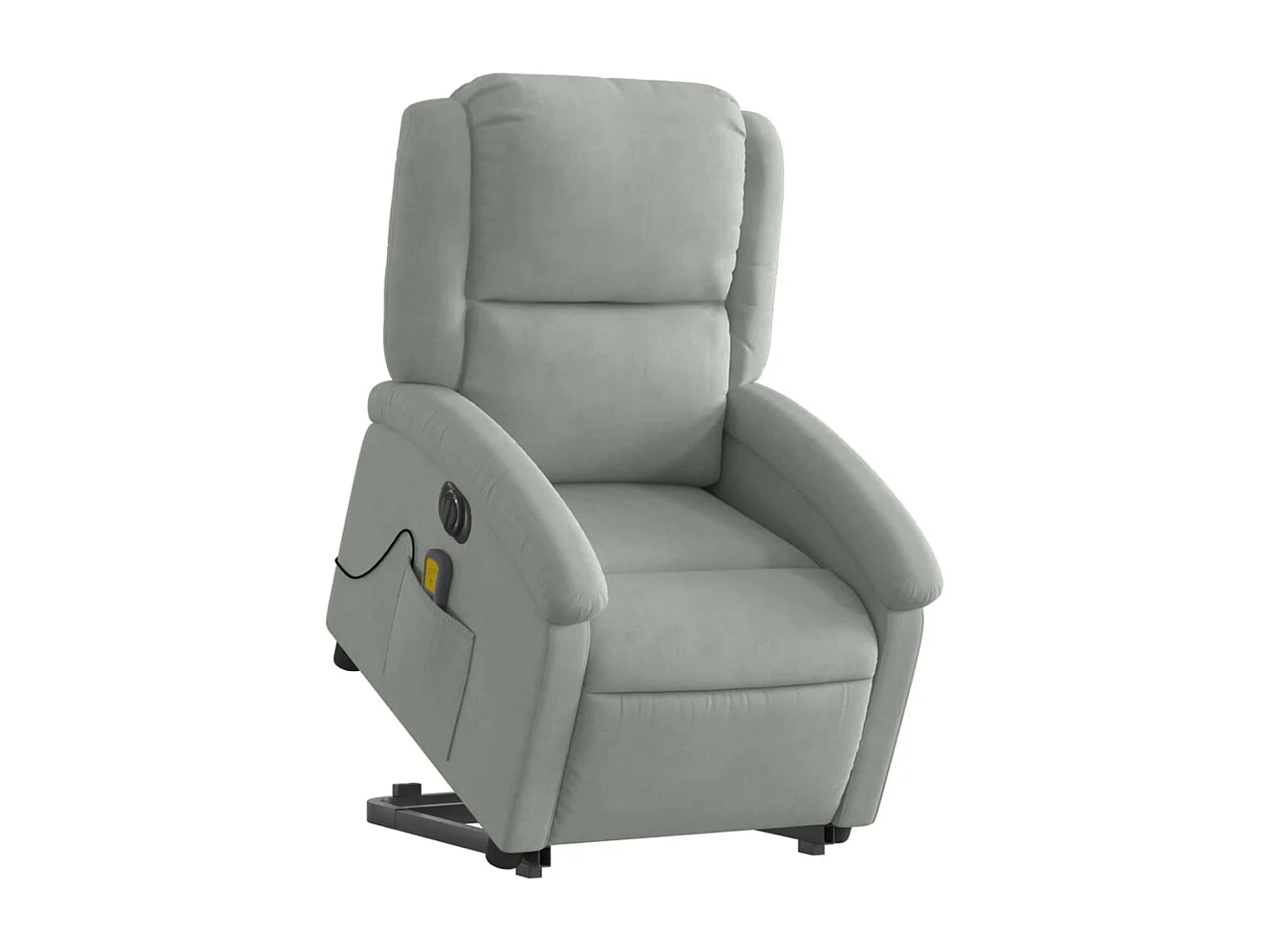 Fauteuil inclinable électrique-Chaise-Fauteuil de Massage gris clair velours SHL1140