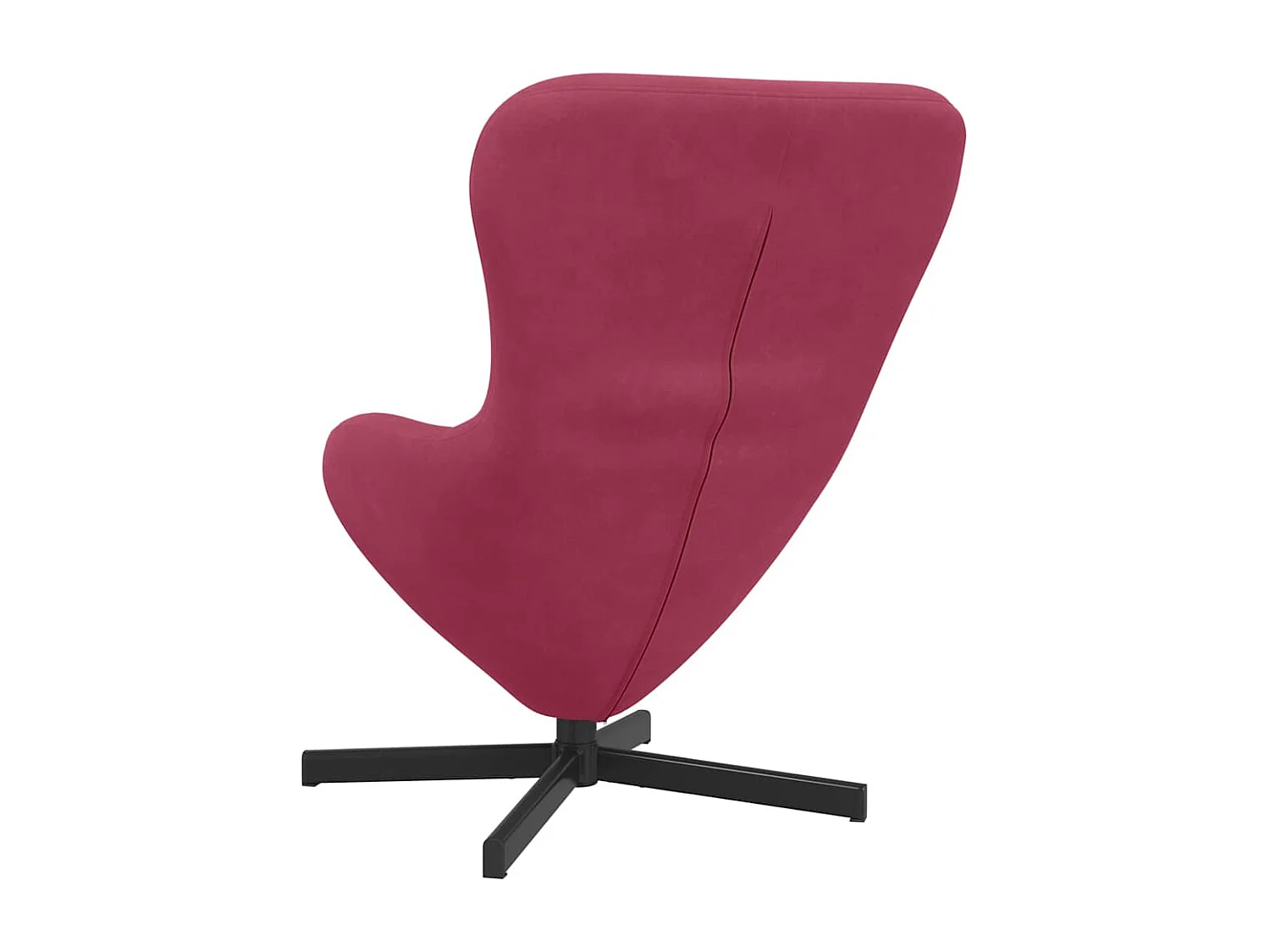 Sillón de relax | Sillón huevo Rojo vino tinto 63x73x90 cm Terciopelo SHL8885