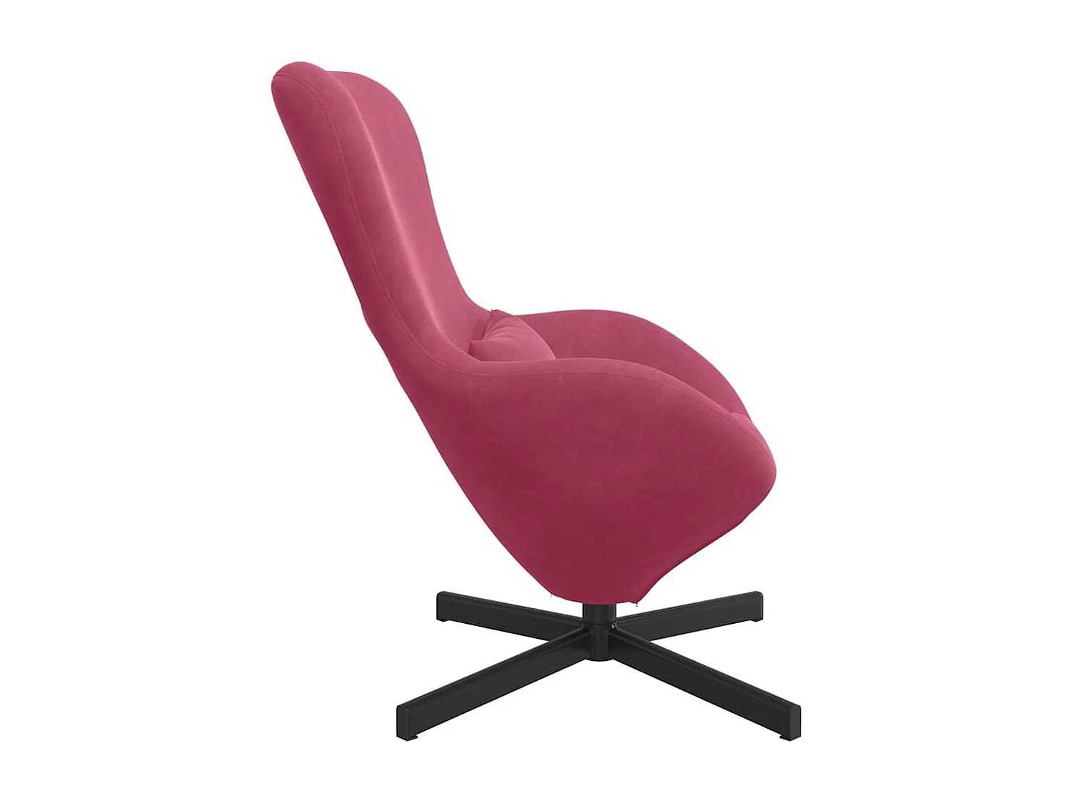 Eiersessel | Relaxsessel indoor Weinrot 63x73x90 cm Samt SHL2709