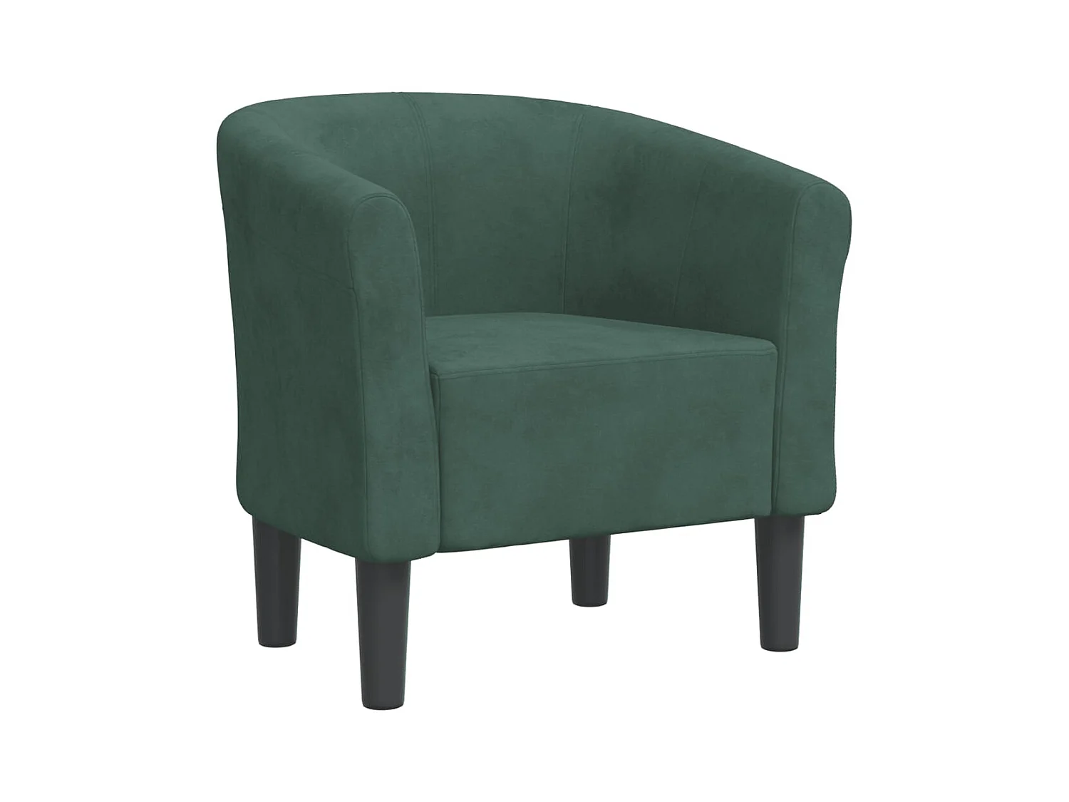 Fauteuil de Salon-Chaise cabriolet vert foncé velours SHL4836